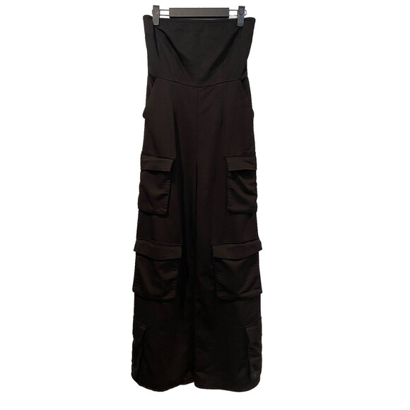 Forever 21 Jumpsuit Womens Small Wide Leg Cargo Goth Grunge Whimsigoth Vamp - Picture 1 of 8